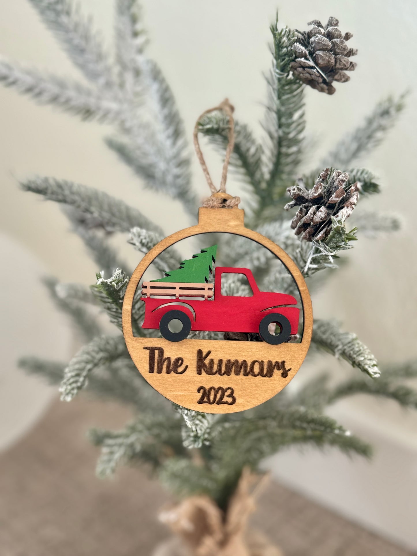 Christmas Tree Truck Ornament