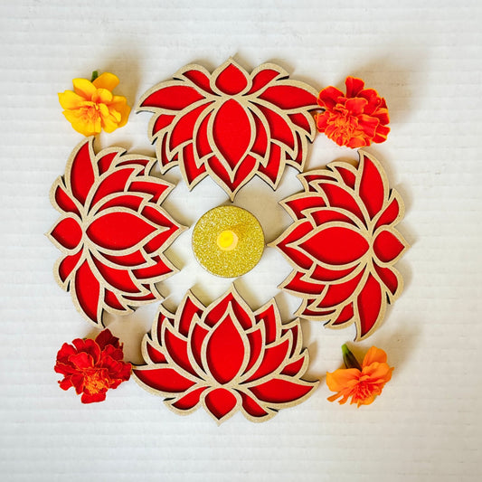 Lotus Blossom Rangoli Cut-out