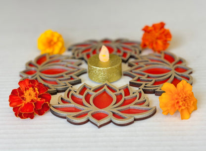 Lotus Blossom Rangoli Cut-out