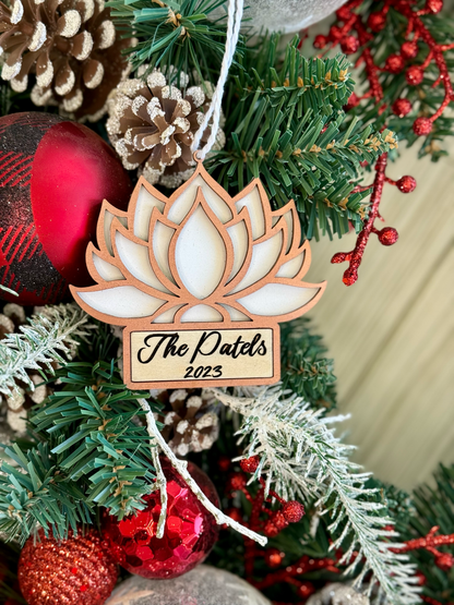 Lotus Ornament - Personalized