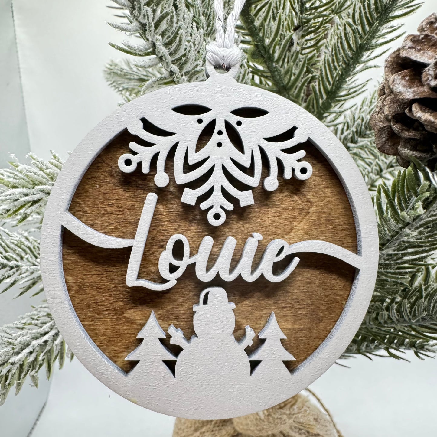 Scripted Snowflake Ornaments - Personalized