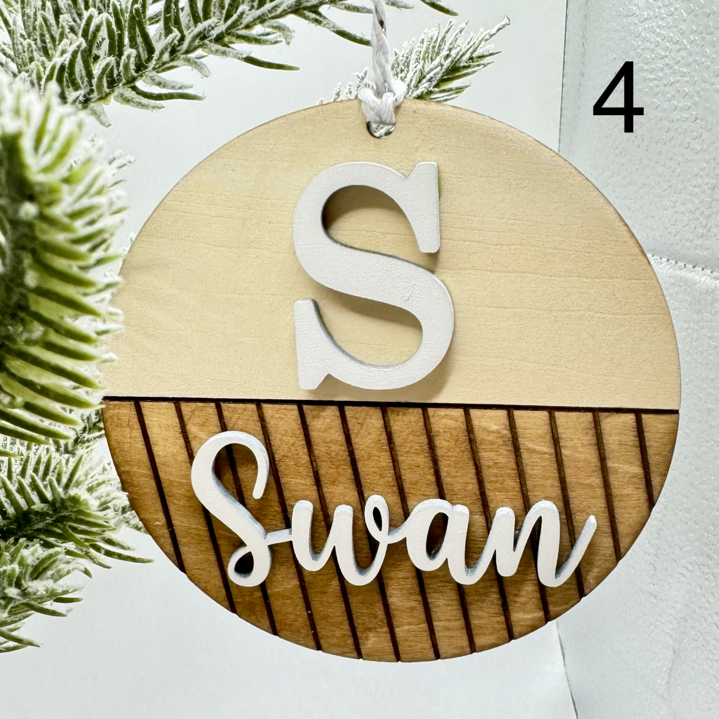 Shiplap Ornaments - Personalized