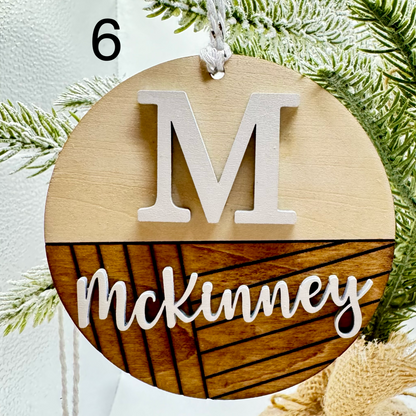 Shiplap Ornaments - Personalized