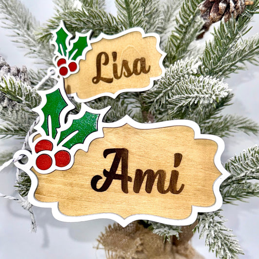 Holly Berries Gift/Stocking Tags